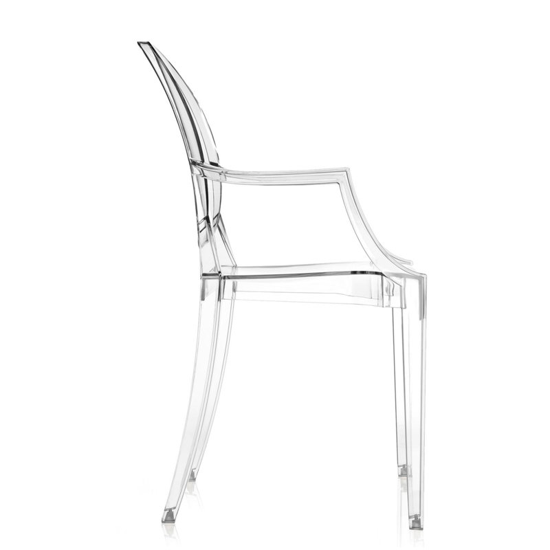 Louis Ghost Outdoor Dining Armchair, Crystal