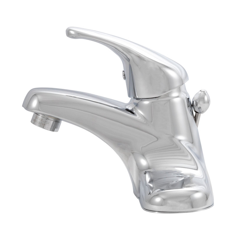 FlowCurve 4 in. Centerset 1-Handle Bathroom Faucet with Pop-Up Drain in Polished Chrome
