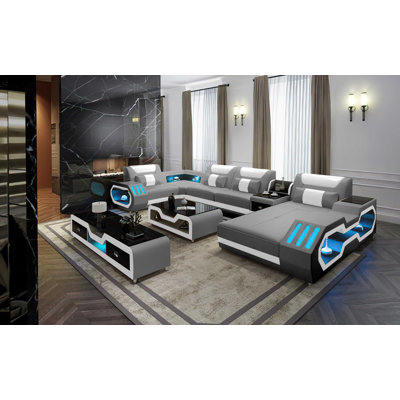 Maryela Upholstered U-Shaped Sectional