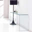Table en verre transparent avec coins arrondis - Plateau fonctionnel et élégant - Plateau pour une utilisation à long terme dans un salon trempé Simple mais élégant Facile à entretenir