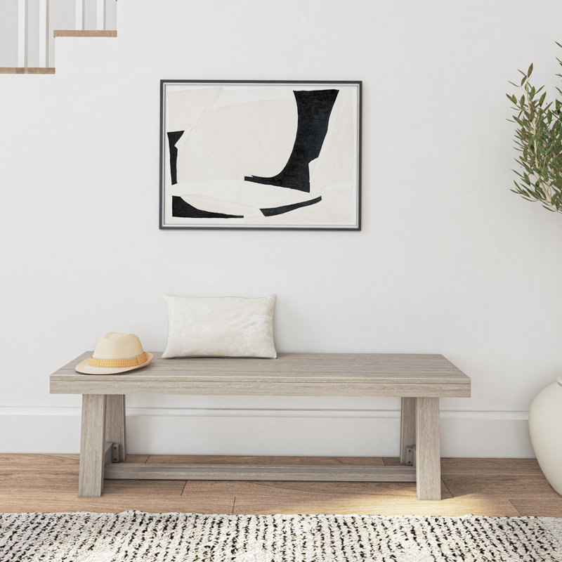 Linzy Classic Wood Bench, Seashell