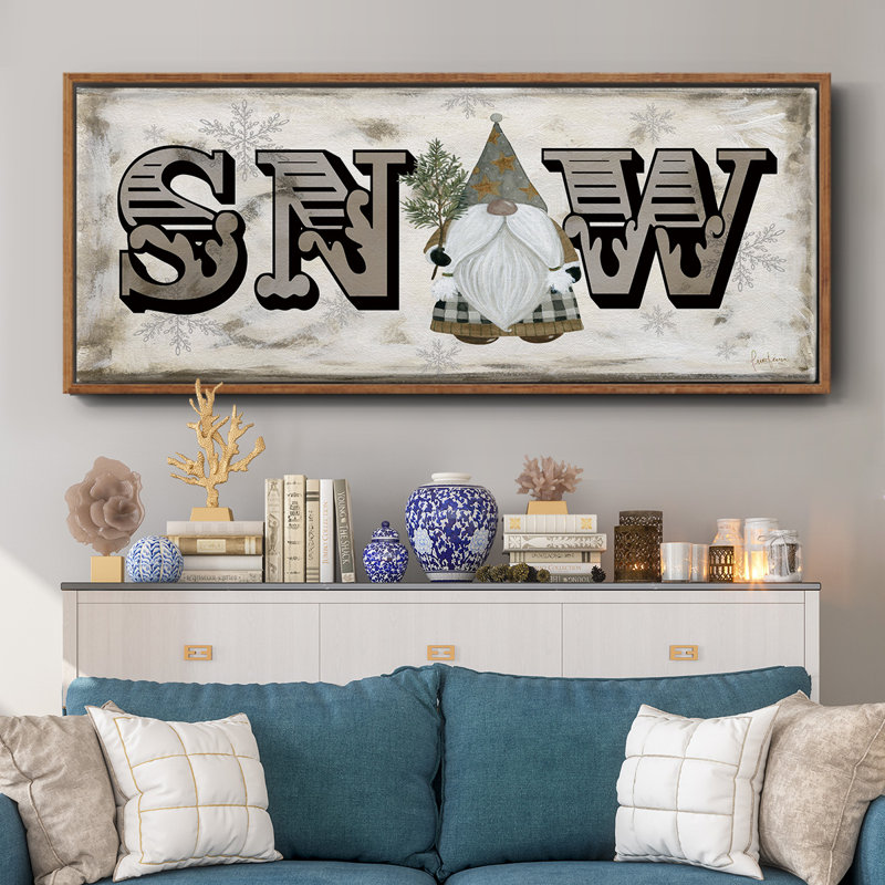 «Winter Wonderland Friend Snow», toile encadrée, H 12 po x l 30 po