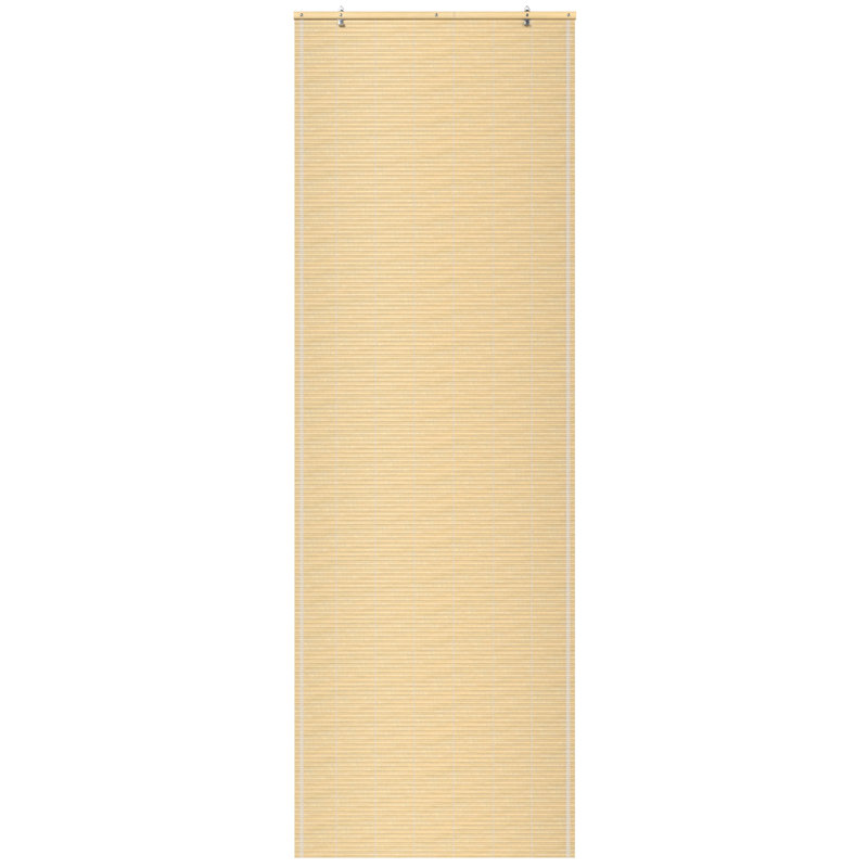 Rideaux en bambou sans cordon, l 24 po x L 72 po, Brun clair