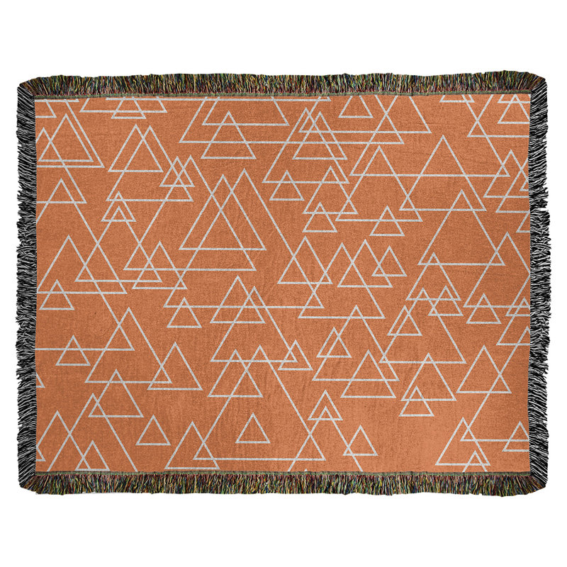 Couverture de coton tissée en triangle dispersable, l 60 po x L 80 po, Orange