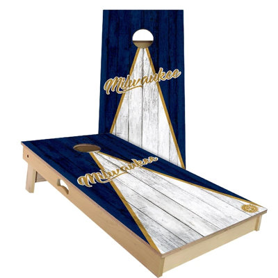 Slick Woody's Cornhole Co Solid Wood Foldable Cornhole Set