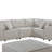 99" Modular Sectional Sofa With Ottoman In Beige Linen