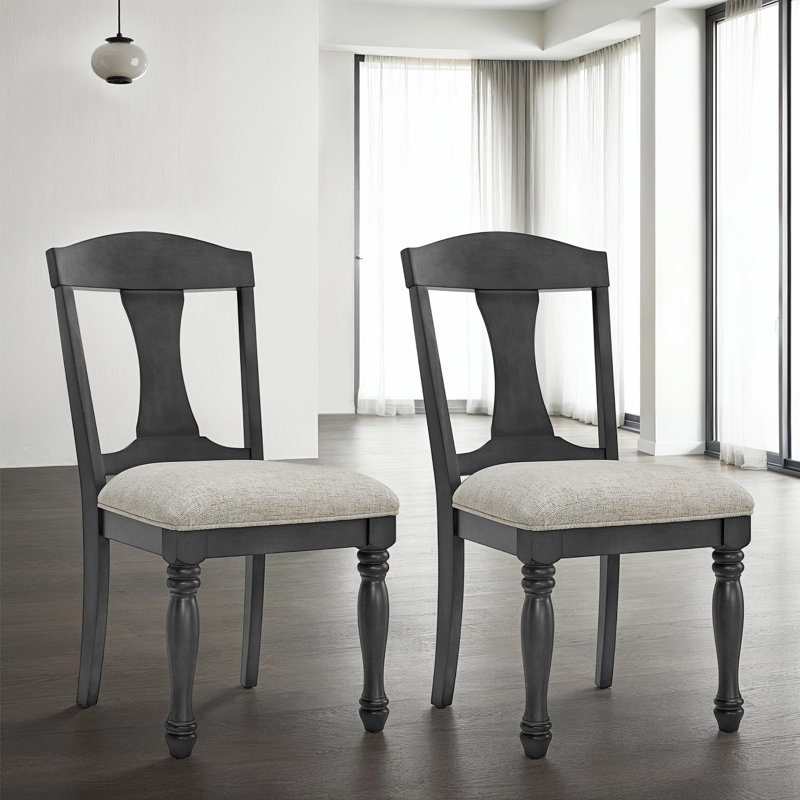 Ensemble de 2 chaises de salle à manger Mid Century Retr, structure en bois d'hévéa massif, revêtement en polyester, chêne blanc