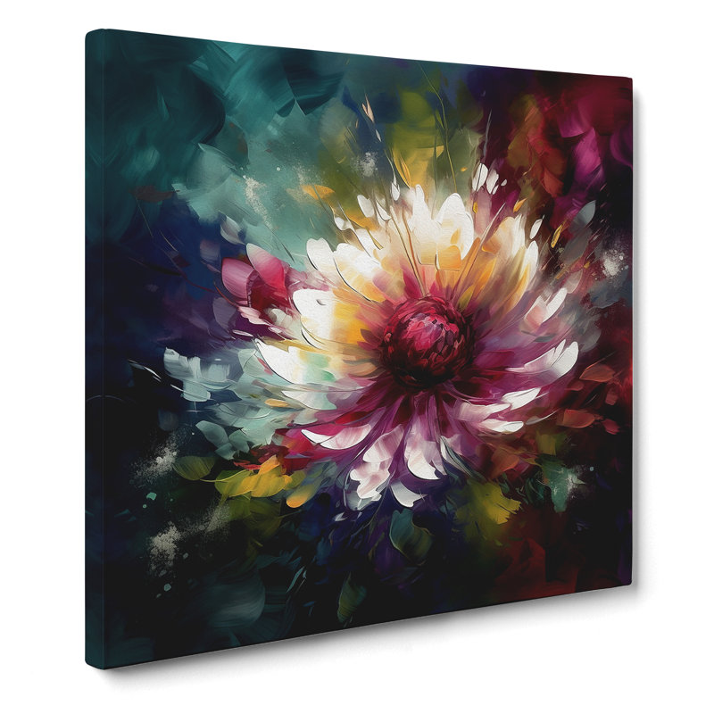 Floral Abstract - No Frame Print, 35cm H x 35cm W x 3cm D