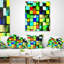 Coloured 3D Cubes Wall Design - Coussin décoratif imprimé abstrait
