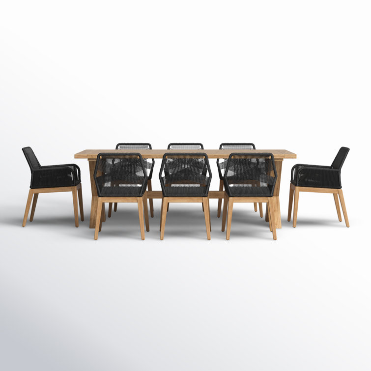 Jaella 87'' Rectangular 8 - Person Outdoor Dining Set