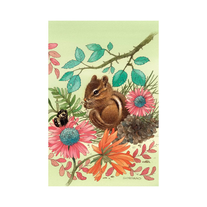 Chipmunk's Friend - Wrapped Canvas Print, 101.6 cm H x 66.04 cm W x 1.91 cm D