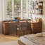 Bureau en L 70,87 po en bois de noyer massif avec 6 tiroirs-108958867-108958869