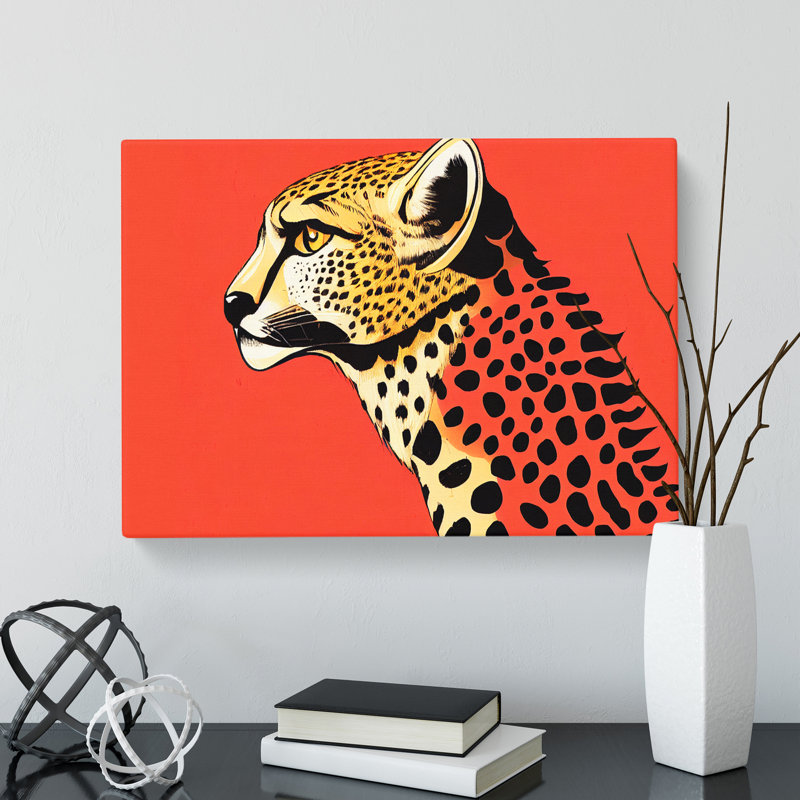 Illuminated Cheetah - Wrapped Canvas, 40cm H x 60cm W x 3cm D