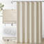 Linen Textured Shower Curtain and Hooks Set-654248346