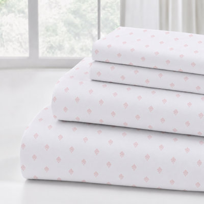 Ensemble de draps 4 pièces en microfibre ultra douce Modern Threads avec poches profondes, couleurs unies et imprimés