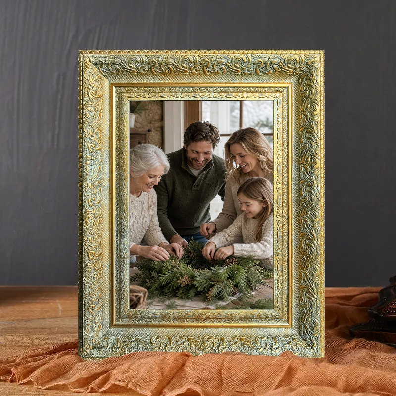 Cadre photo orné 11 pièces x 11 "or antique 11" pour présentation de photos de mariage, Antique Gold, 1, 11" x 14"