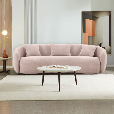Yazgur 93.6" Curved Modern Upholstered Sofa
