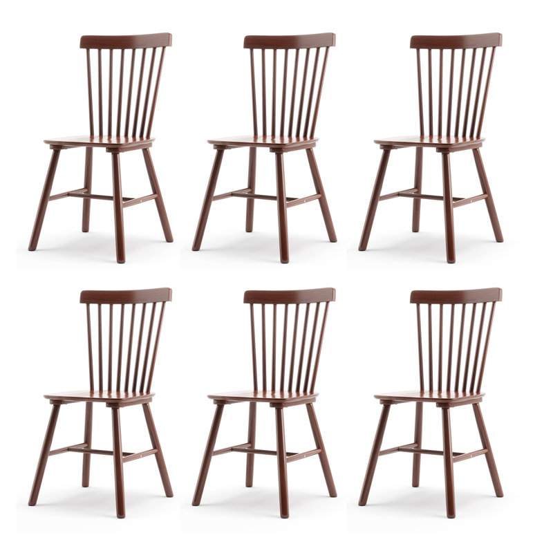 Ensemble de 6 chaises d'appoint Chesley, Noyer