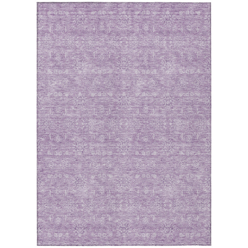 Killingly Washable Floral Indoor / Outdoor Rug, Rectangle 10' x 14'