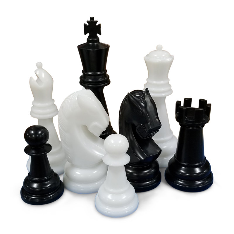 Pièces d'échecs géantes de 38 po de hauteur, luxueuses et durables