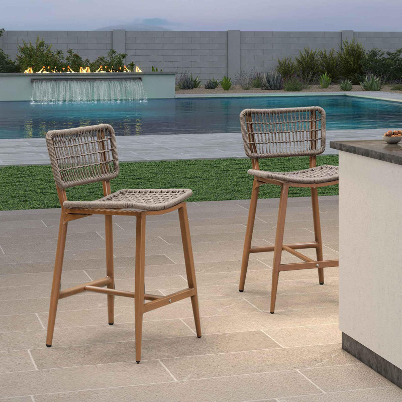 Tabouret de comptoir d'extérieur 25,20 po Dyte
