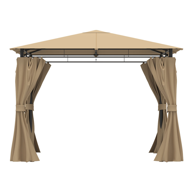 10 Ft. W x 10 Ft. D Steel Patio Gazebo