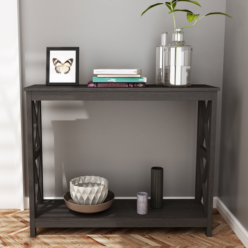 Nora 39'' Console Table, Dark Gray