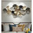 Vintage American Style Gold & Gray Metal Discs Wall Decor