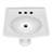 Whitehaus Collection 23" Traditional Pedestal Sink With An Integrated Oval Bowl, Low-Rise Backsplash And Overflow-112292087