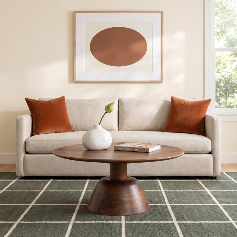 James Solid Wood Single Coffee Table, Brown