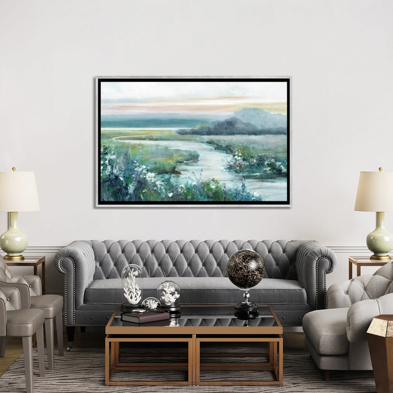 «Eternity in Twilight» par Sally Swatland - reproduction d'art, Toile encadrée, H 40 po x l 60 po, Argent argent