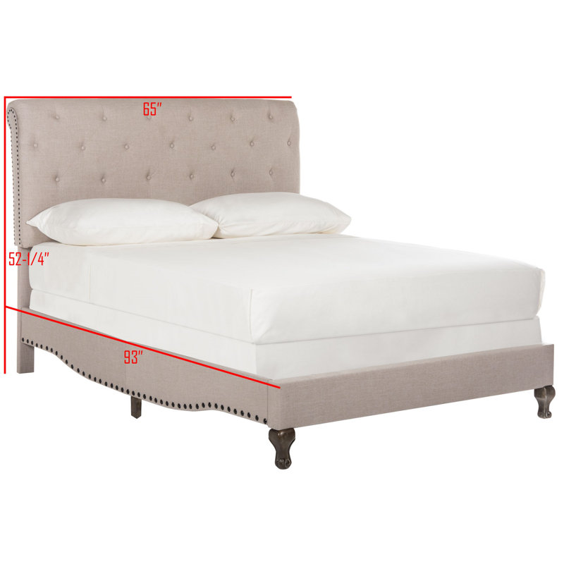 Bazeley Panel Bed by Harriet Bee, Taupe, Queen