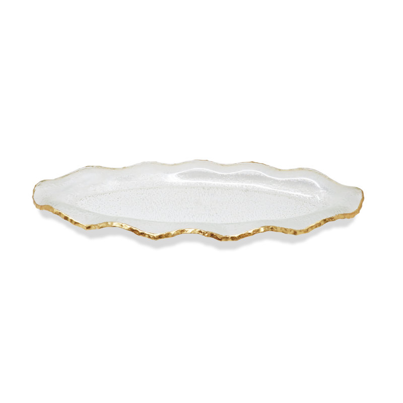 Plateau en verre Berna, H 1,25 po x l 18 po x P 7 po