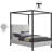Upholstered Metal Canopy Bed-81840587-81840590