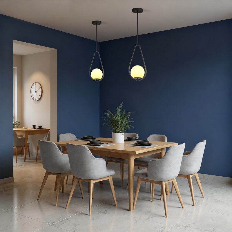 1 - Light Modern Single Pendant Lighting With Globe Shade