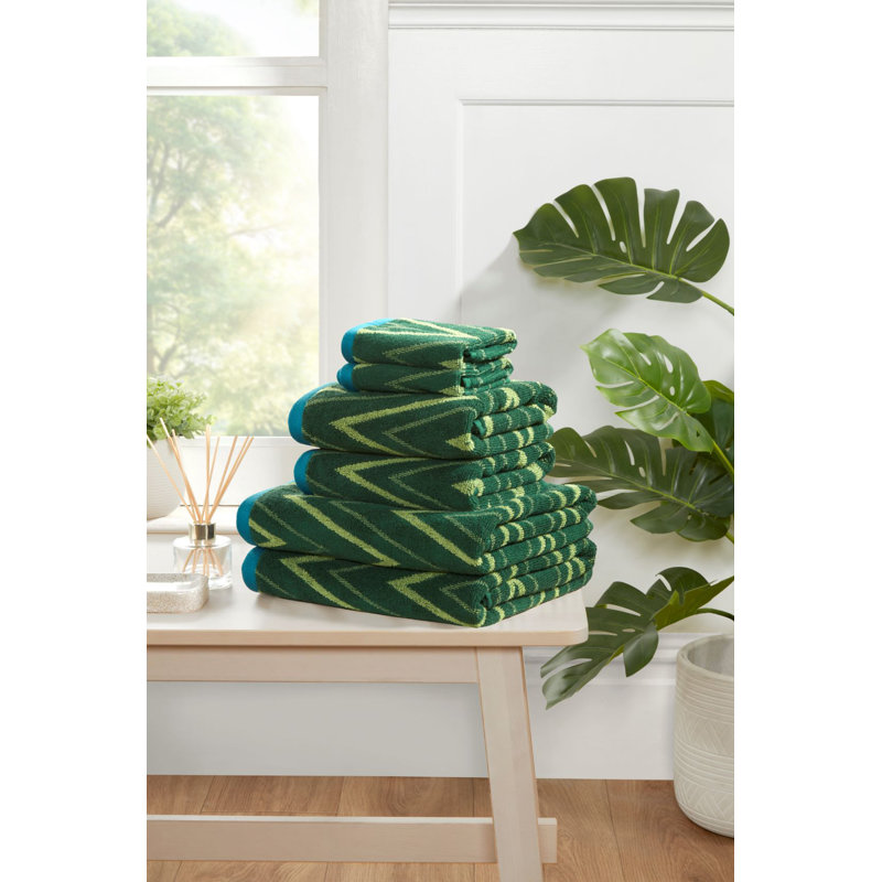 Talaijah 100% Cotton Washcloth, Green