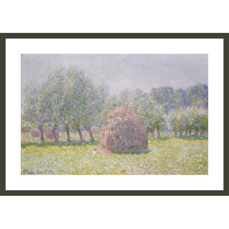 Grainstack by Claude Monet -Framed Giclee Print, 29.47" H x 41.5" W