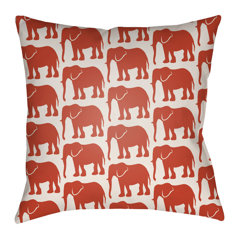 Lolita Elephant Geometric Outdoor Throw Pillow, null, null