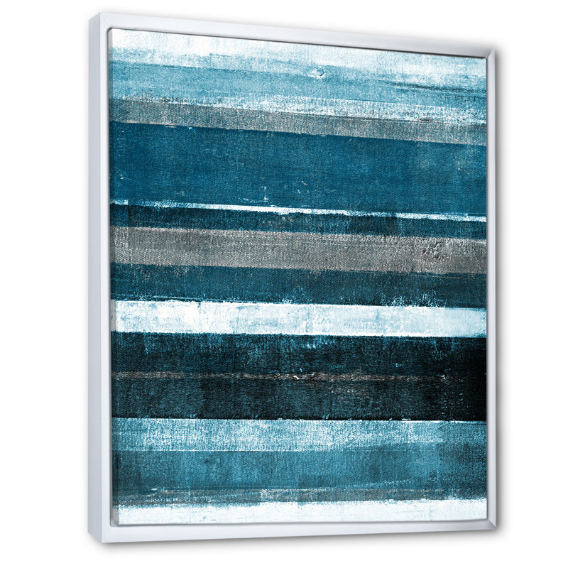 Art moderne gris et bleu II 2FL47788, H 20 po x l 12 po x P 1 po, Blanc