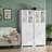Ashea 66.9" H 4-Door Storage Cabinet with Glass Doors-2004167042