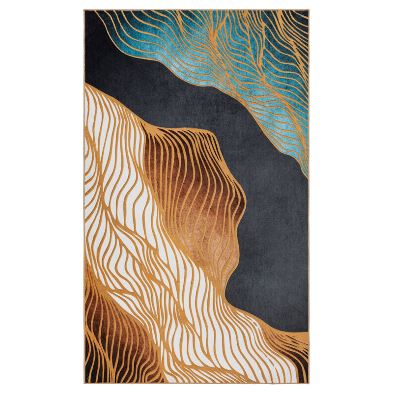 Tapis rectangulaire Olnick avec envers antidérapant, Rectangle 3 pi x 5 pi