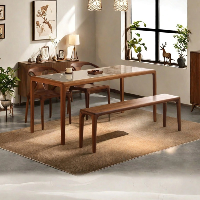 Simple style rectangular dining table, 29.53"H x 62.99"L x 31.5"W