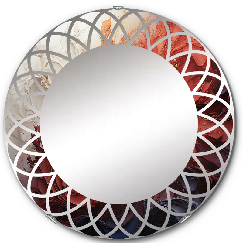 Willfredo - Miroir mural moderne rond, 24 po x 24 po