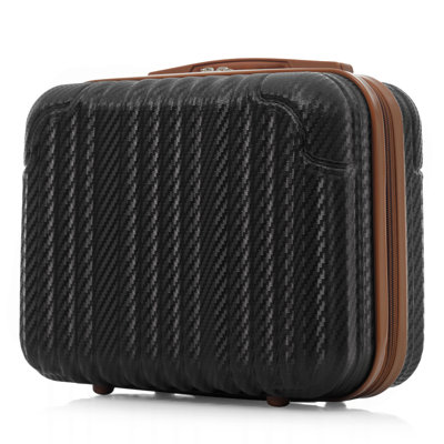 2-Piece Hardshell Luggage Set, Lightweight ABS Suitcase, TSA Lock & 360° Spinner Wheels, 20'' Carry On + 14'' Cosmetic Case