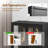 Display Cabinet with Glass Doors, Glass Display Cabinet 4-Tier, Metal Curio Display Cabinet with Tempered Glass Doors for Living Room, Plant, Display Shelf, Assembly Required, Black-197986944