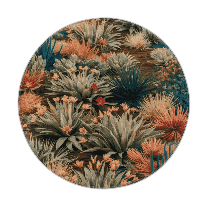 Tapis intérieur et extérieur gris Nature, Rond 5 pi