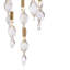 Luminaire suspendu 24 po Cosper en laiton naturel avec tire-bouchon transparent-312463142