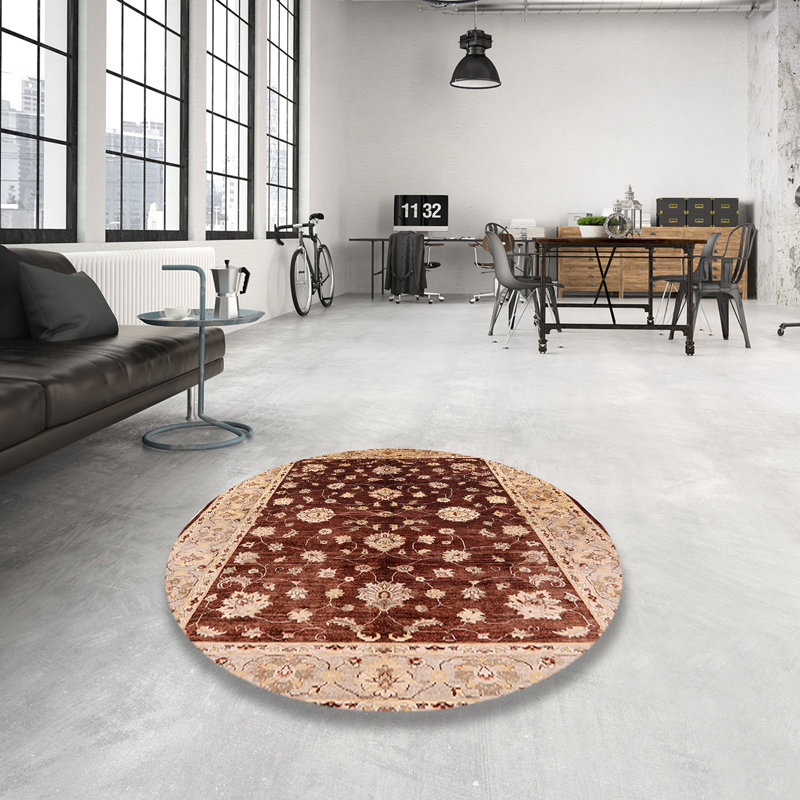Tapis beige / brun Mansford, Rond 3 pi
