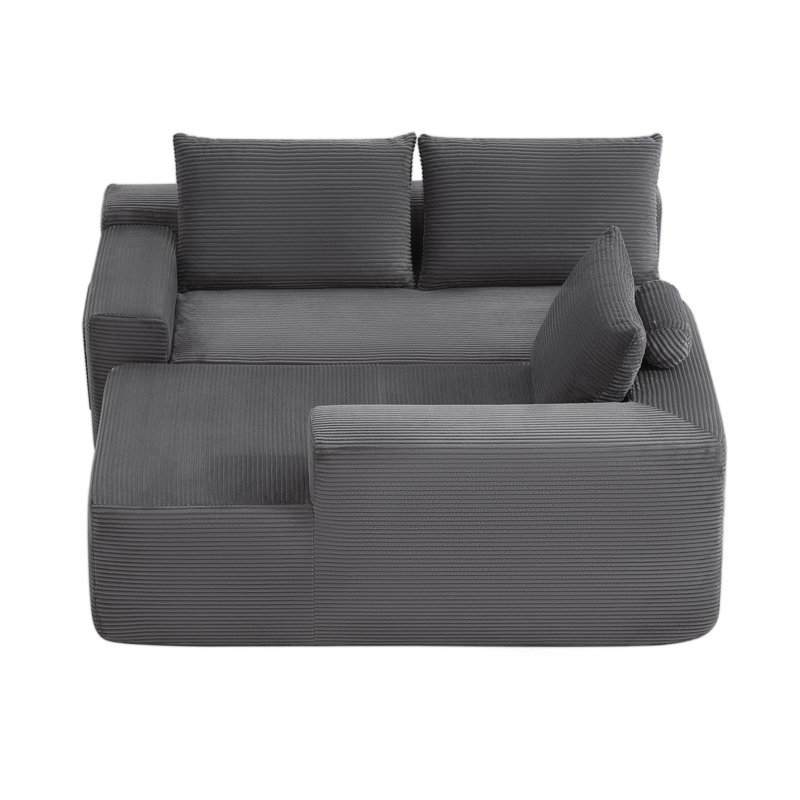 Spacious Cloud Sectionals Sofa, Grey Fabric Modern Design For Home