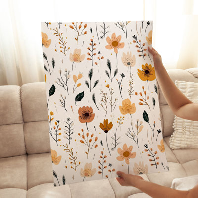 Art floral scandinave sans cadre